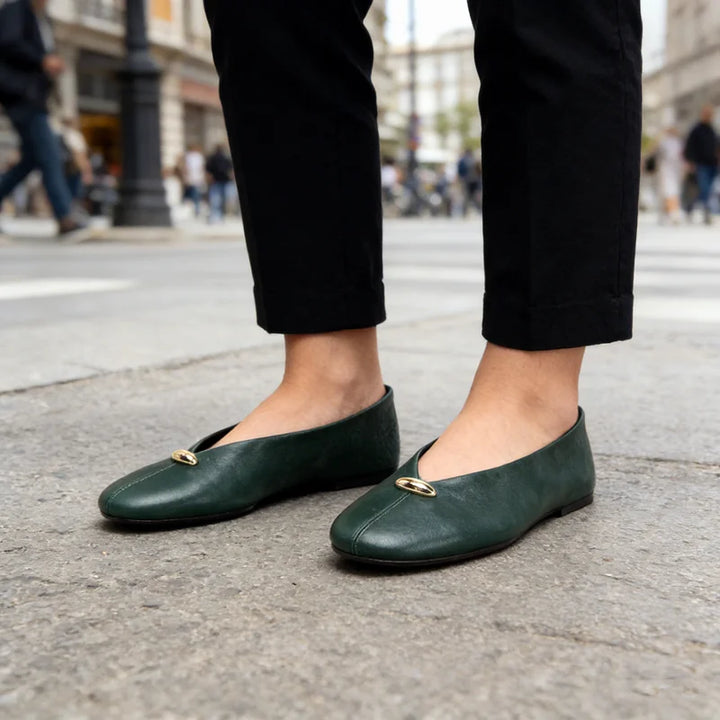 Delara Leather Flats