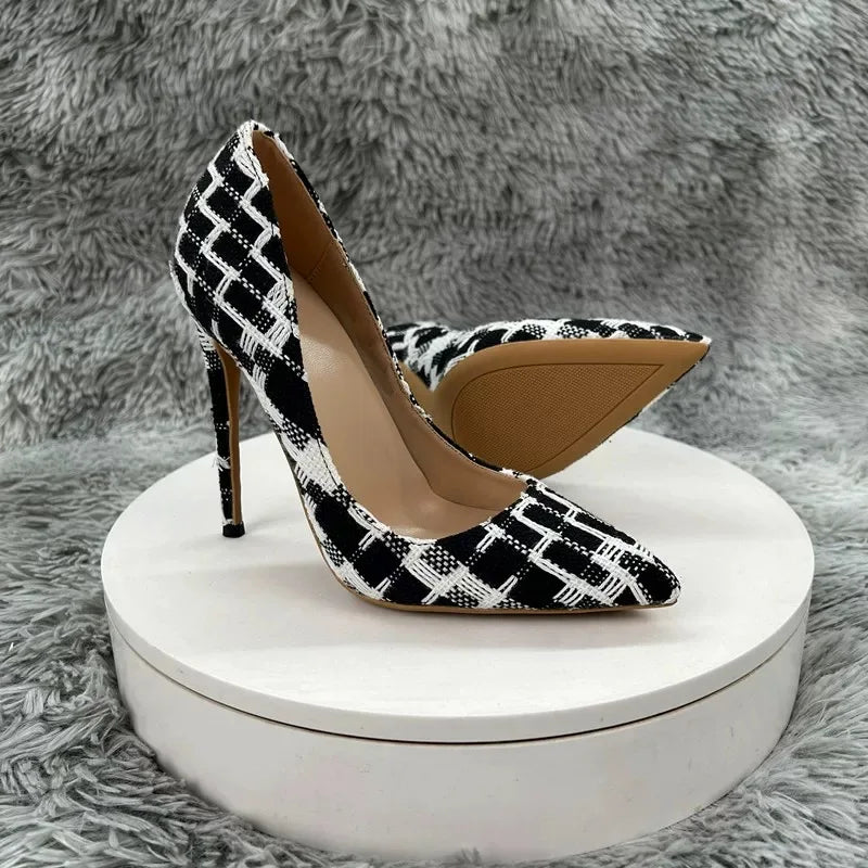 Scacchi Woven Pointed Pumps