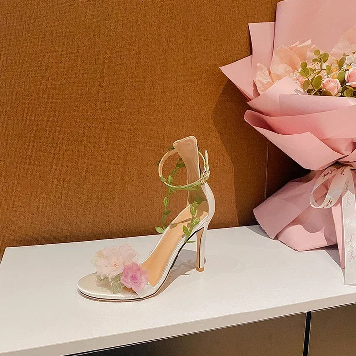 Giardina Floral Vine Stiletto Sandals
