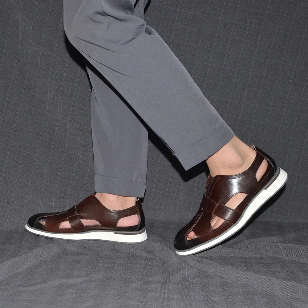 Marcello Fisherman Leather Sandals