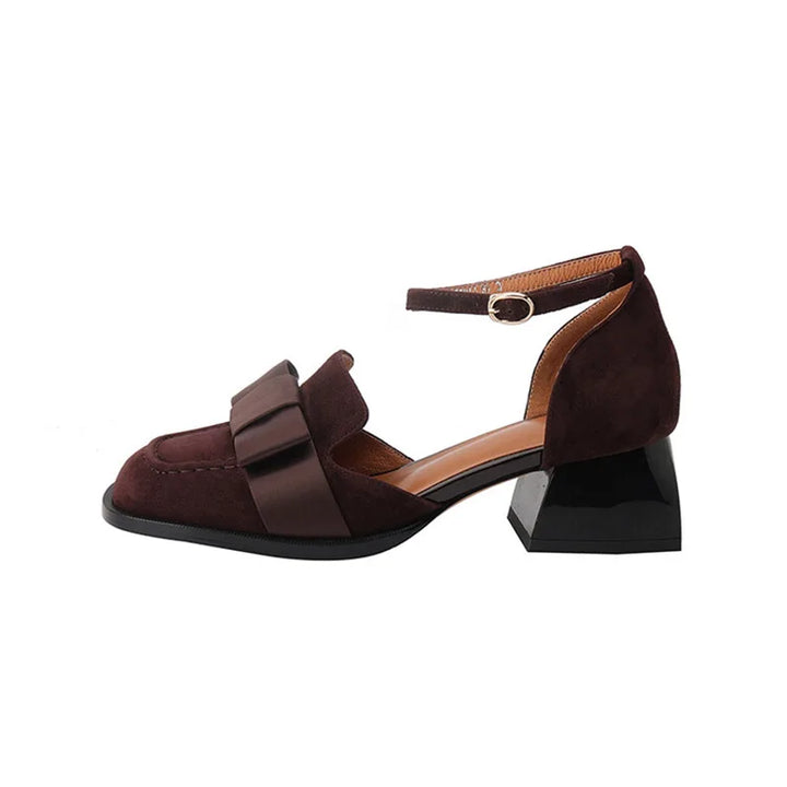 Fiocchetta Bow Square-Toe Mary Janes
