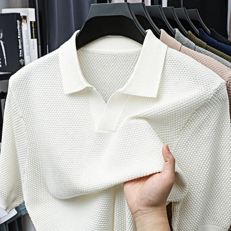 Granello Textured Knit Polo
