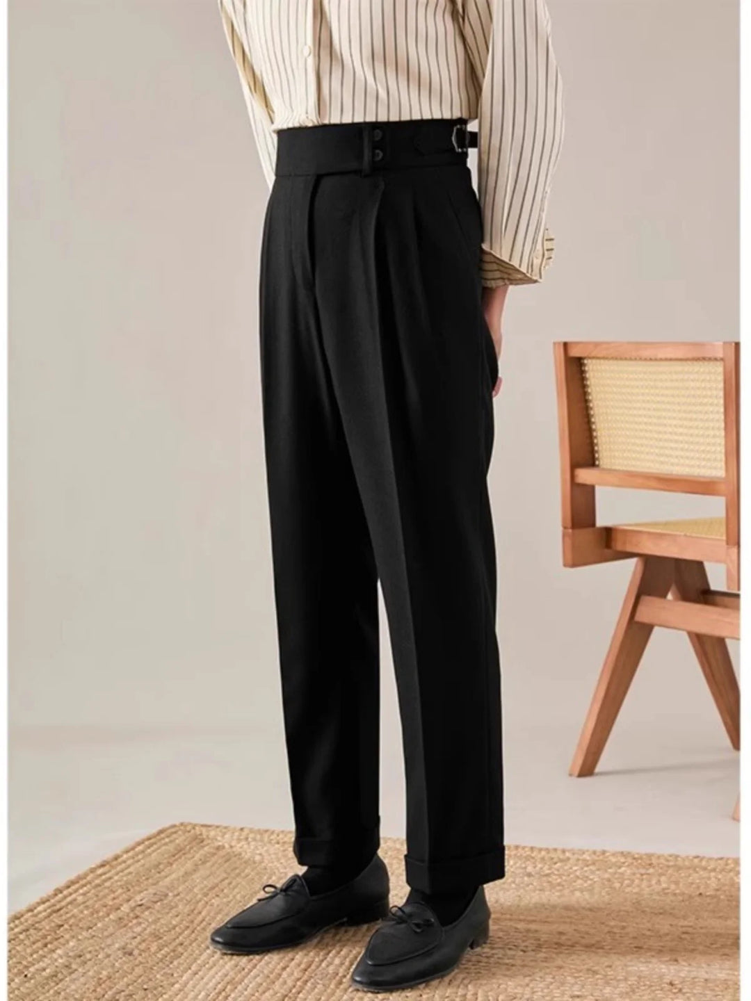 Napoli High-Rise Pleated Trousers