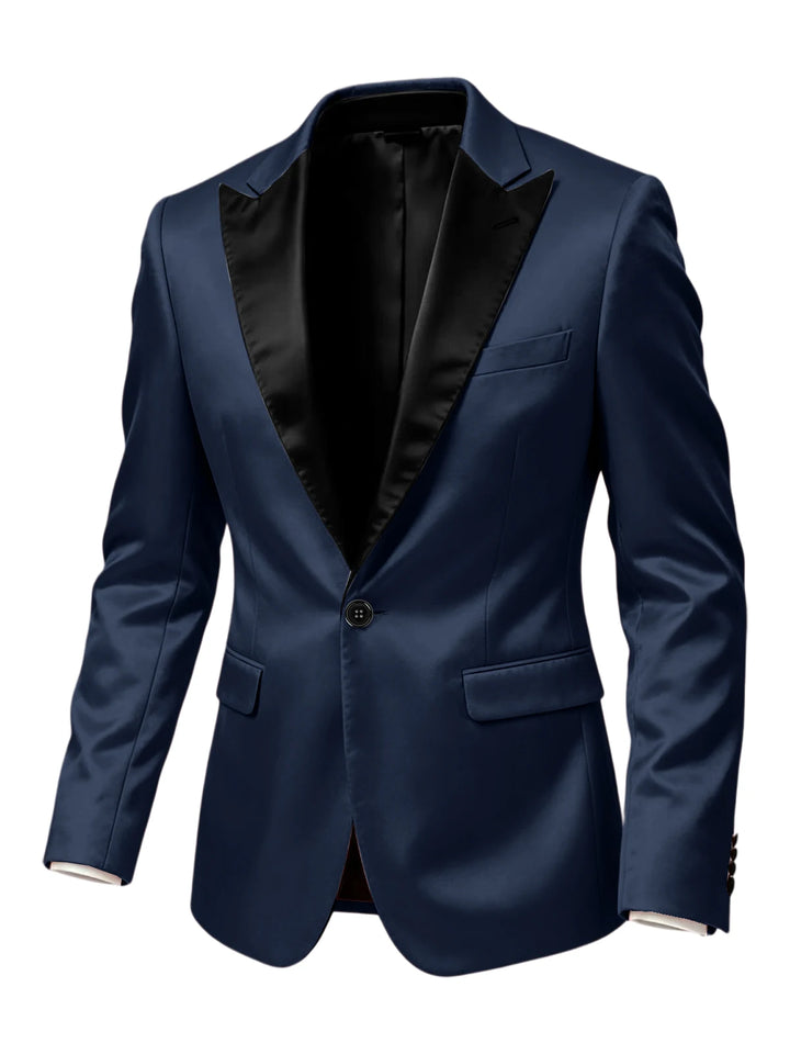 Sipario Satin Peak-Lapel Tuxedo Blazer