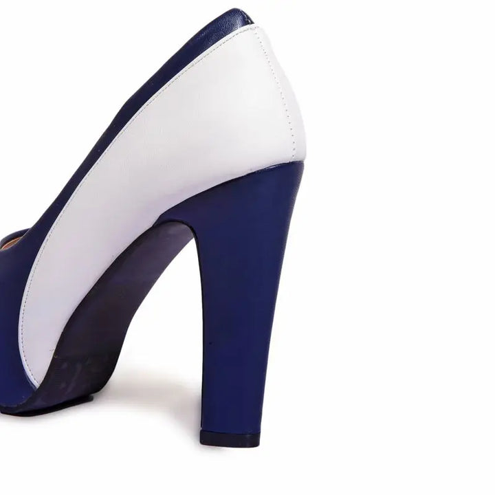 Bicromia Two-Tone Peep-Toe Platform Heels