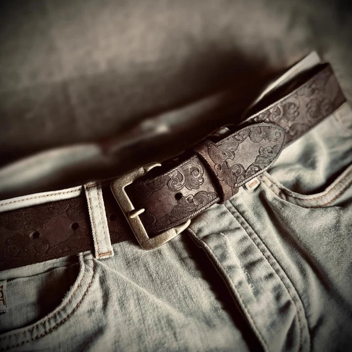 Dakota Carved Leather Belt