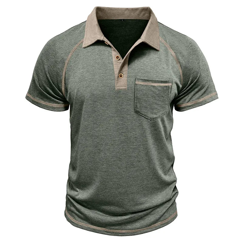 Taschino Contrast-Collar Polo Shirt