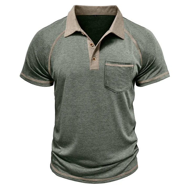 Taschino Contrast-Collar Polo Shirt