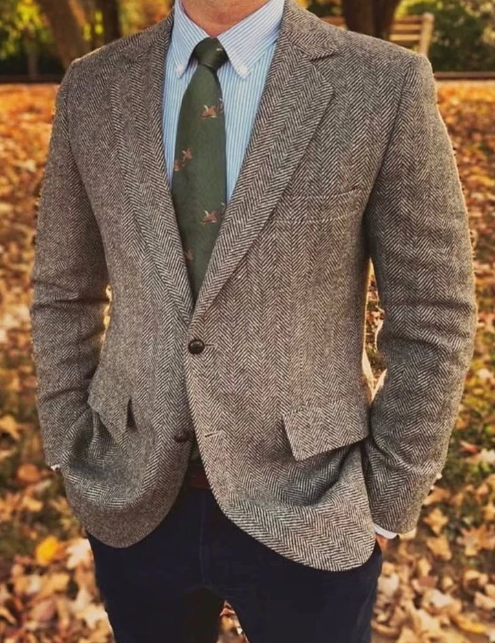 Lisca Herringbone Tweed Blazer