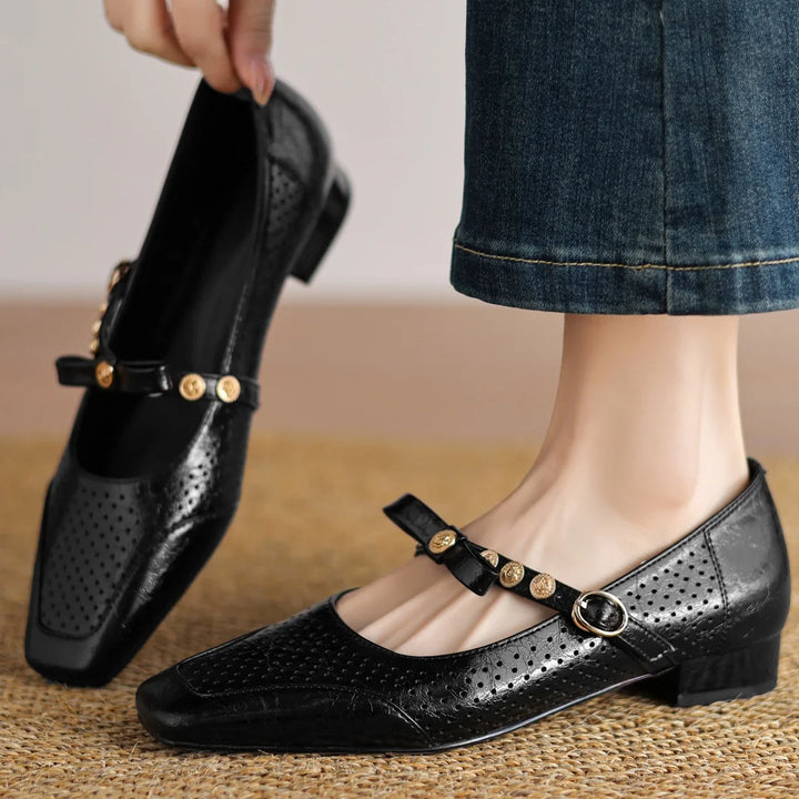Contessa Aircut Leather Flats