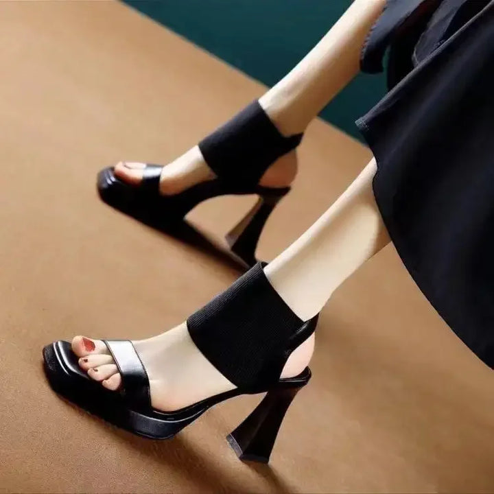 Piramide Elastic Slingback Heels