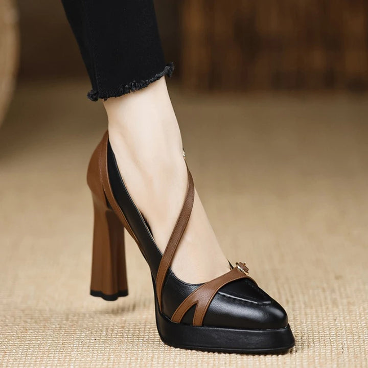 Staffa Curved-Strap Platform Pumps