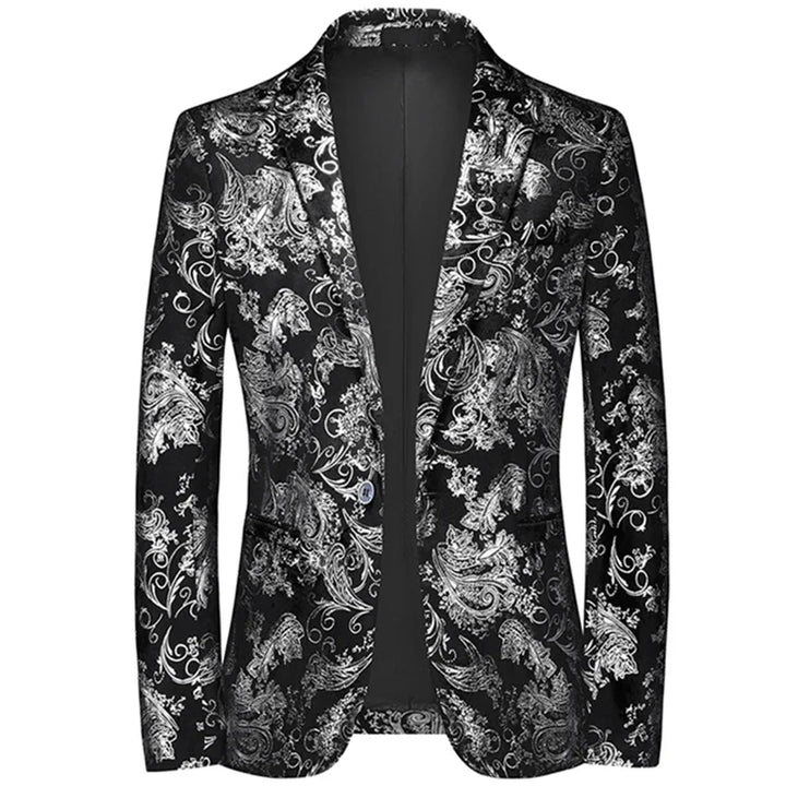 Barocco Foil-Print Party Blazer