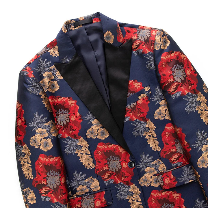 Broccato Jacquard Floral Blazer