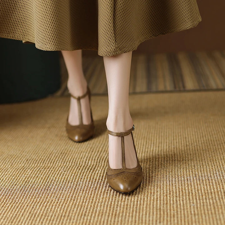 Mirella Vintage Leather Pumps