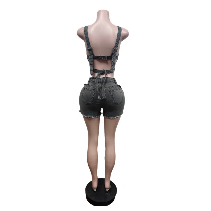 Voltage Crosscut Denim Set