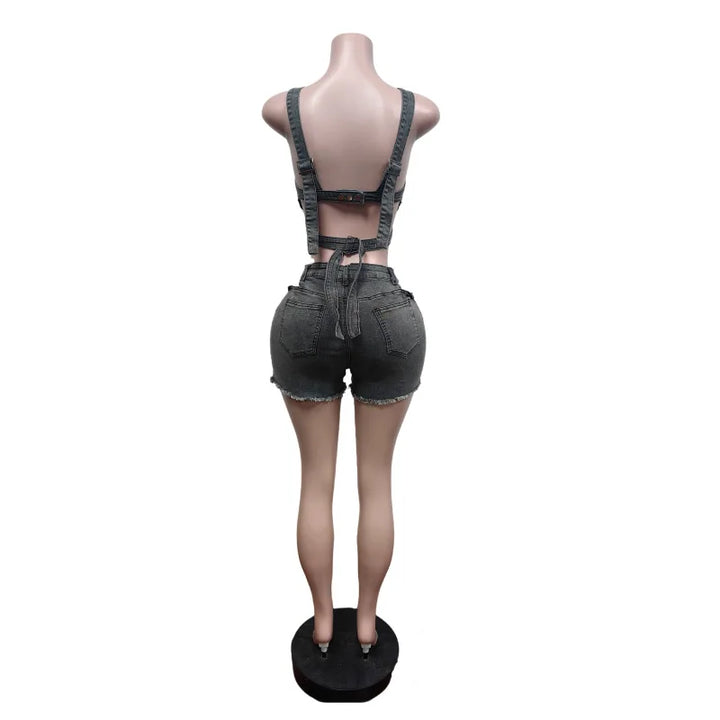 Voltage Crosscut Denim Set