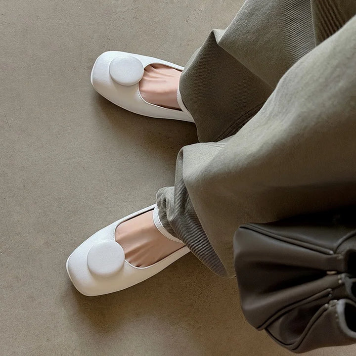 Bottoni Moda Strap Flats