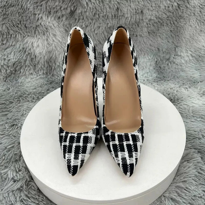 Scacchi Woven Pointed Pumps