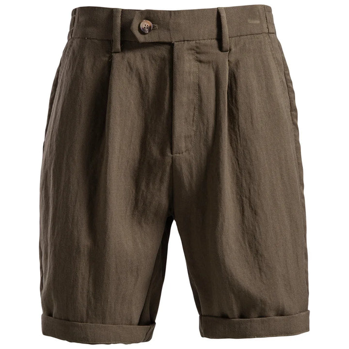 Coastline Pleated Linen Shorts