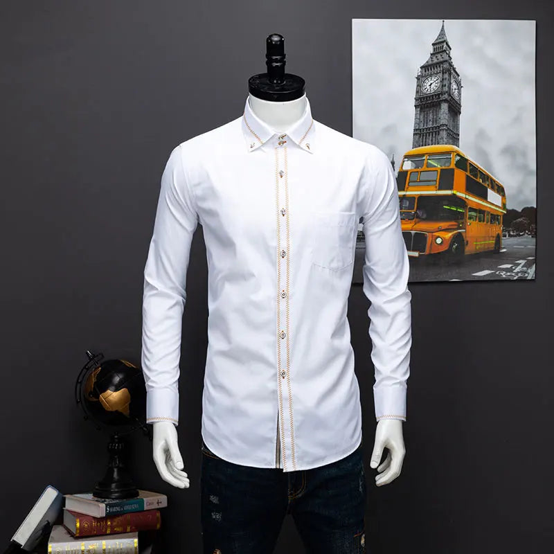 Veyron Zip-Placket Dress Shirt