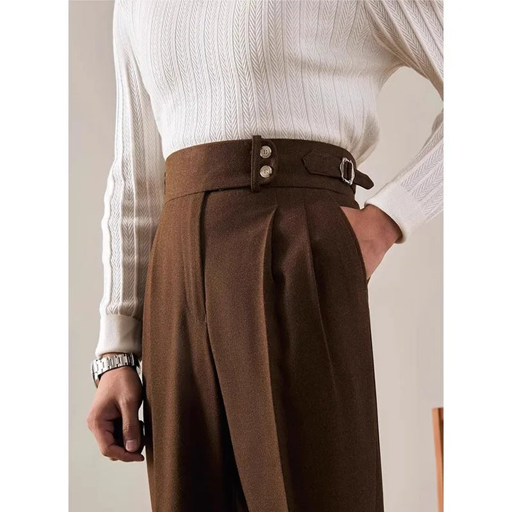 Napoli High-Rise Pleated Trousers