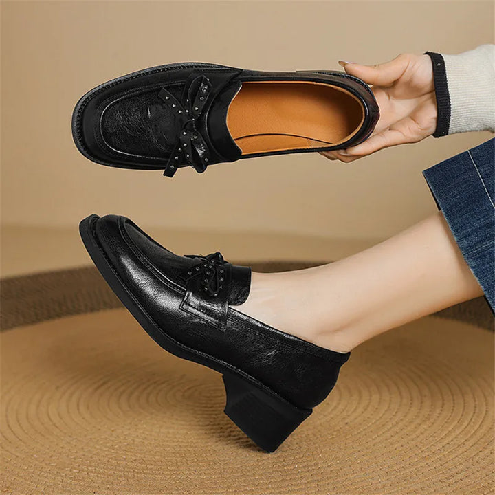 Elowen Rivet Bow Loafers