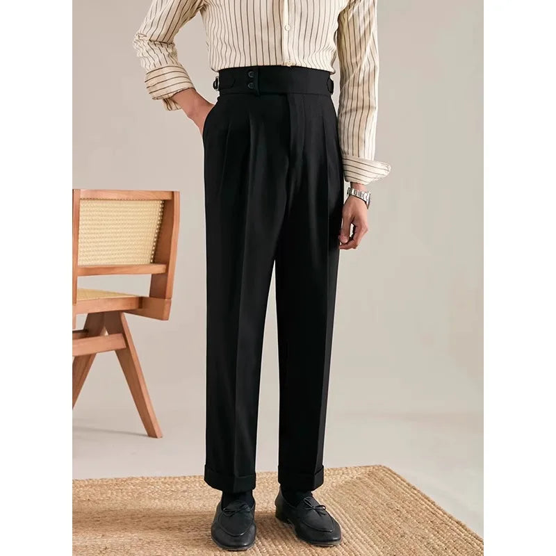 Napoli High-Rise Pleated Trousers