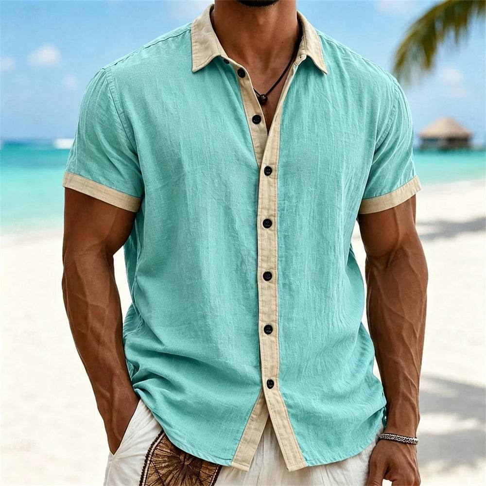 Shoreline Contrast Beach Shirt