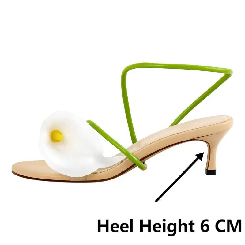 Calla Stem Slingback Kitten Heels