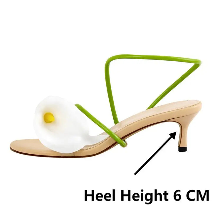 Calla Stem Slingback Kitten Heels