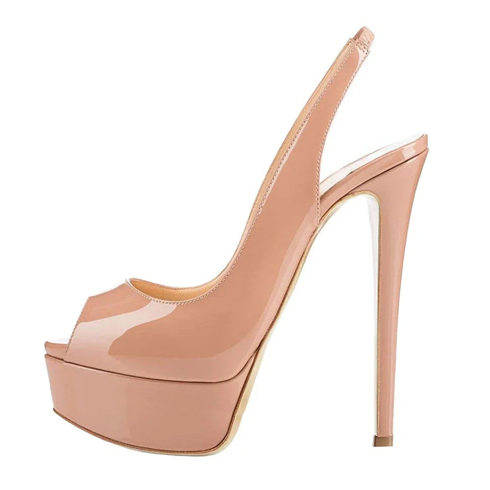 Altezza Peep-Toe Platform Slingbacks