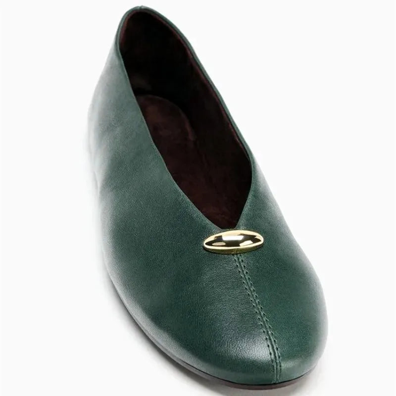 Delara Leather Flats