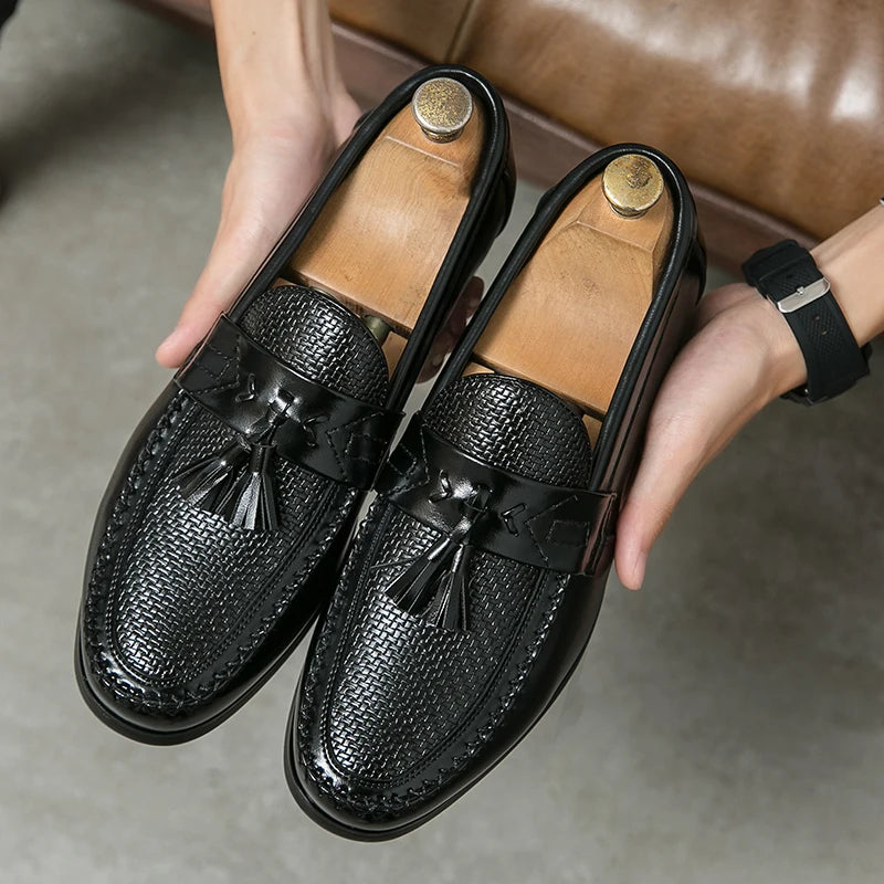 Frangia Tassel Woven Loafers