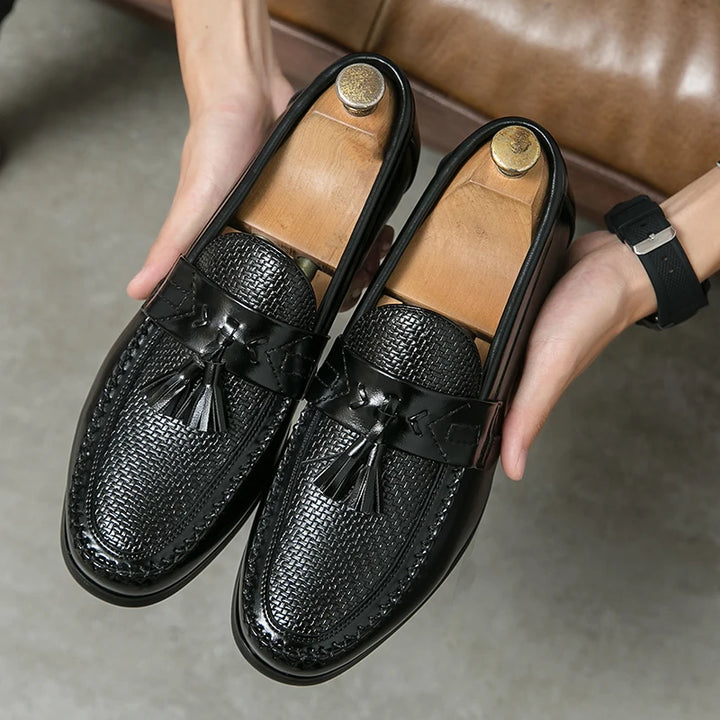 Frangia Tassel Woven Loafers