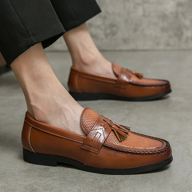 Frangia Tassel Woven Loafers