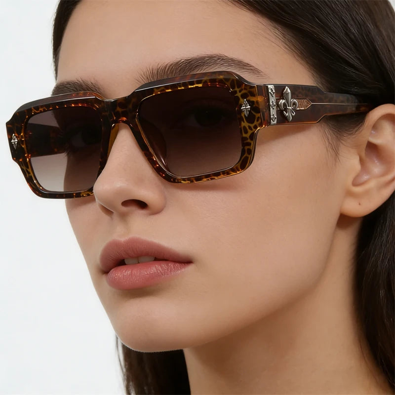 Fleur Crest Square Sunglasses