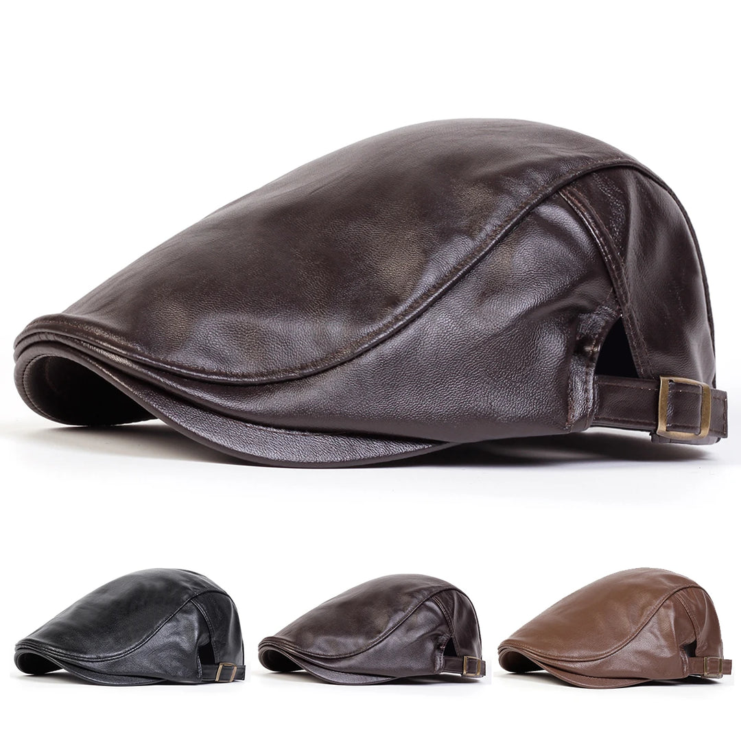 Alden Leather Flat Cap