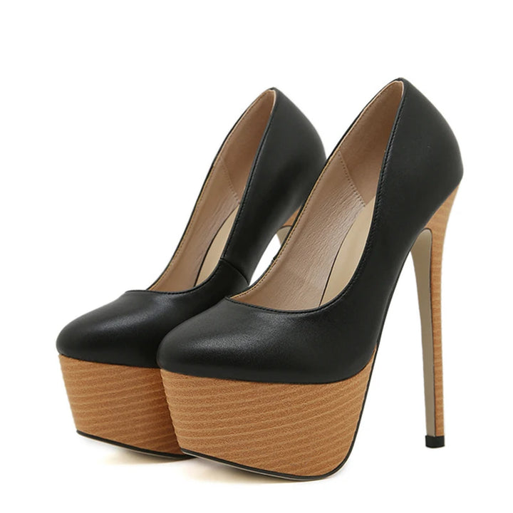 Colonna Wood-Platform Slingback Pumps