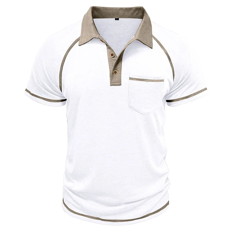 Taschino Contrast-Collar Polo Shirt