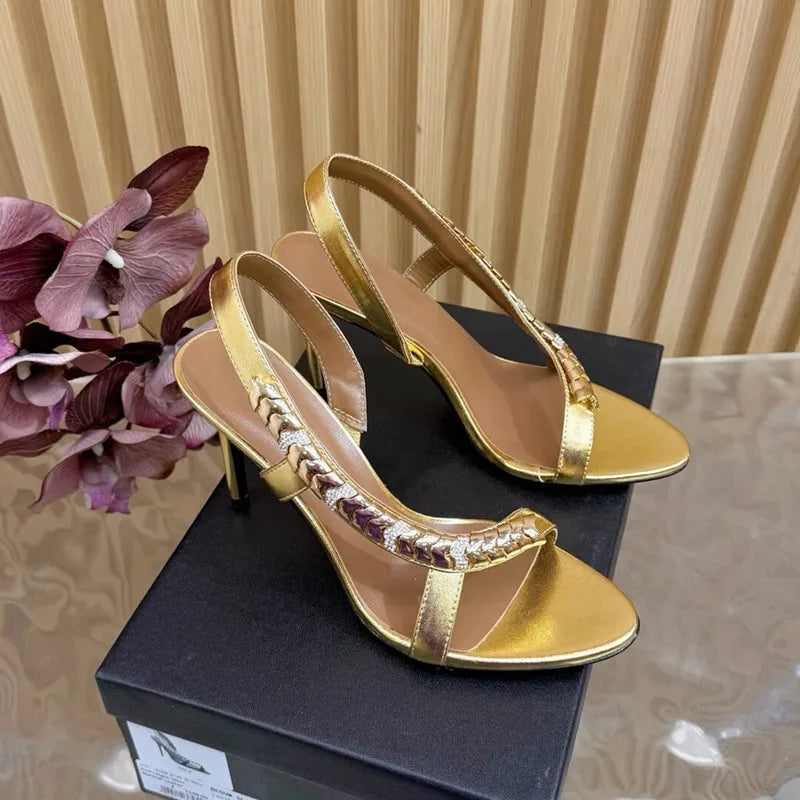 Serpentina Jeweled Slingback Sandals