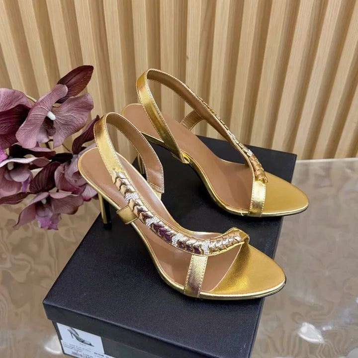Serpentina Jeweled Slingback Sandals
