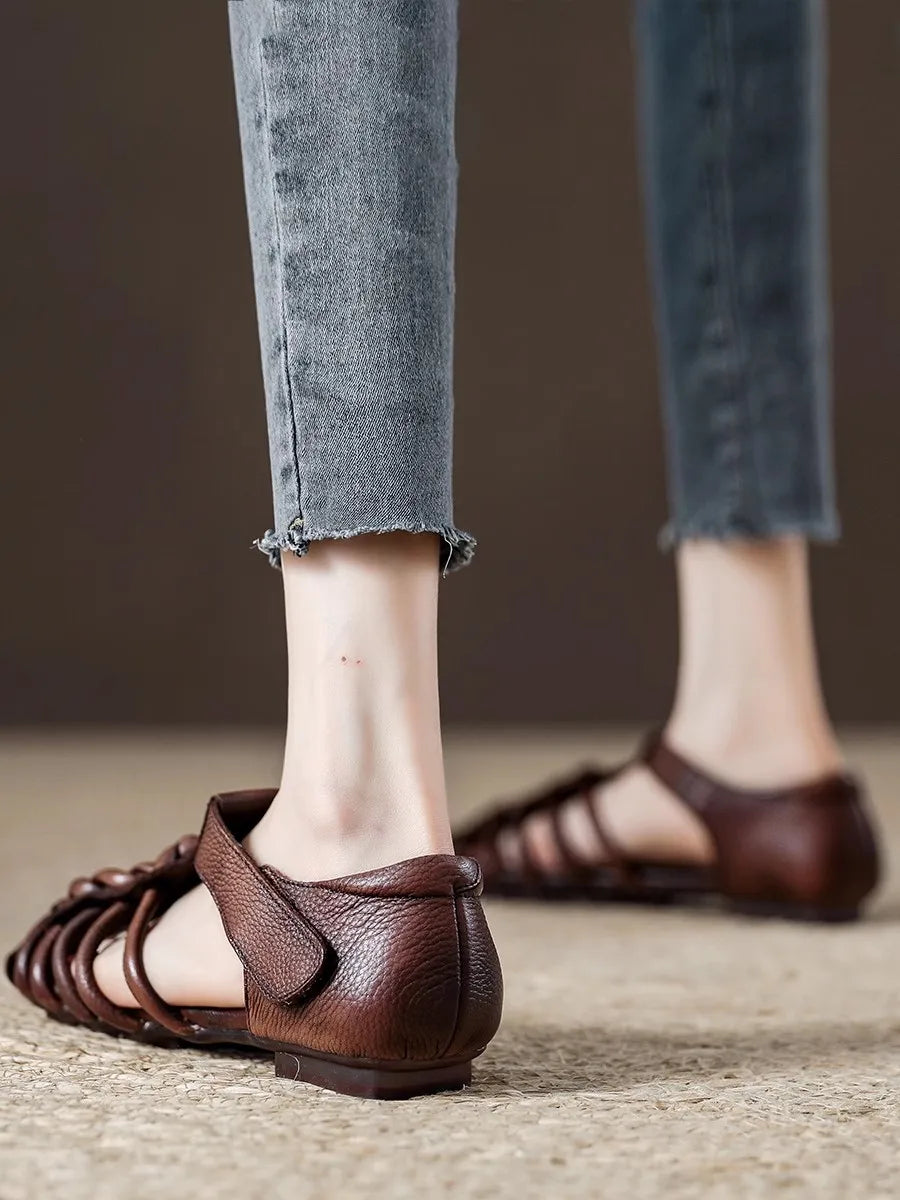 Intrecci Braided Leather Sandals
