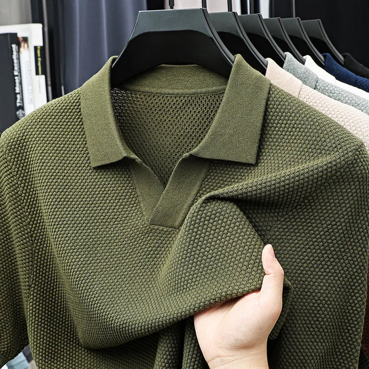 Granello Textured Knit Polo
