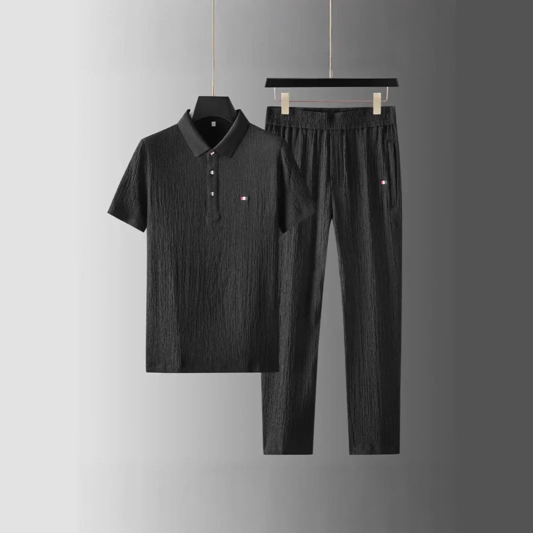 Caspian Crinkle Polo Set