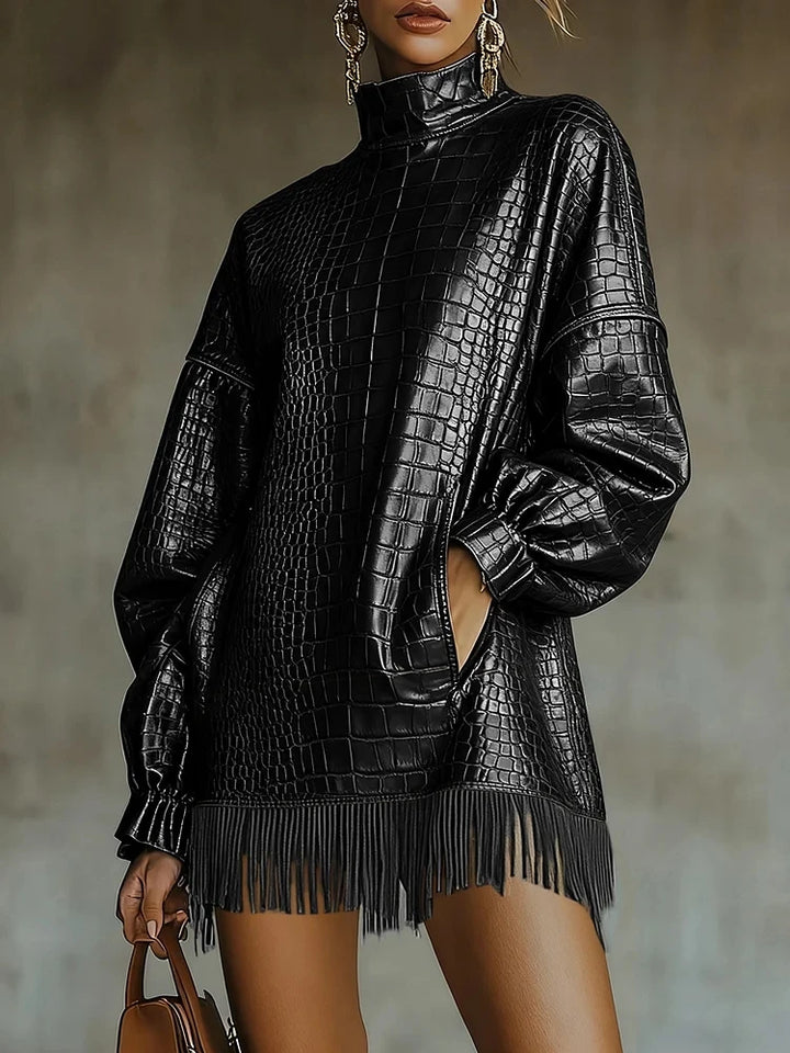 Coccodrillo Fringe-Hem Mini Dress