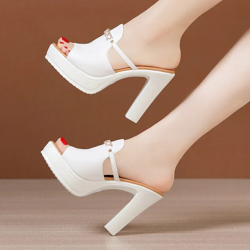 Cuoricini Heart-Charm Platform Slides