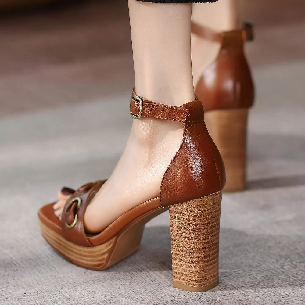 Castagna Buckle Platform Sandals