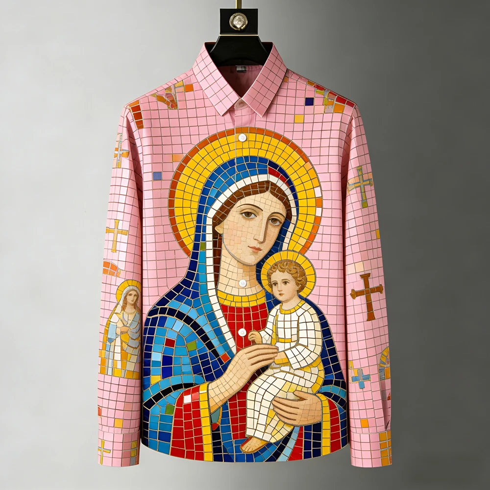 Basilica Stained-Glass Print Shirt