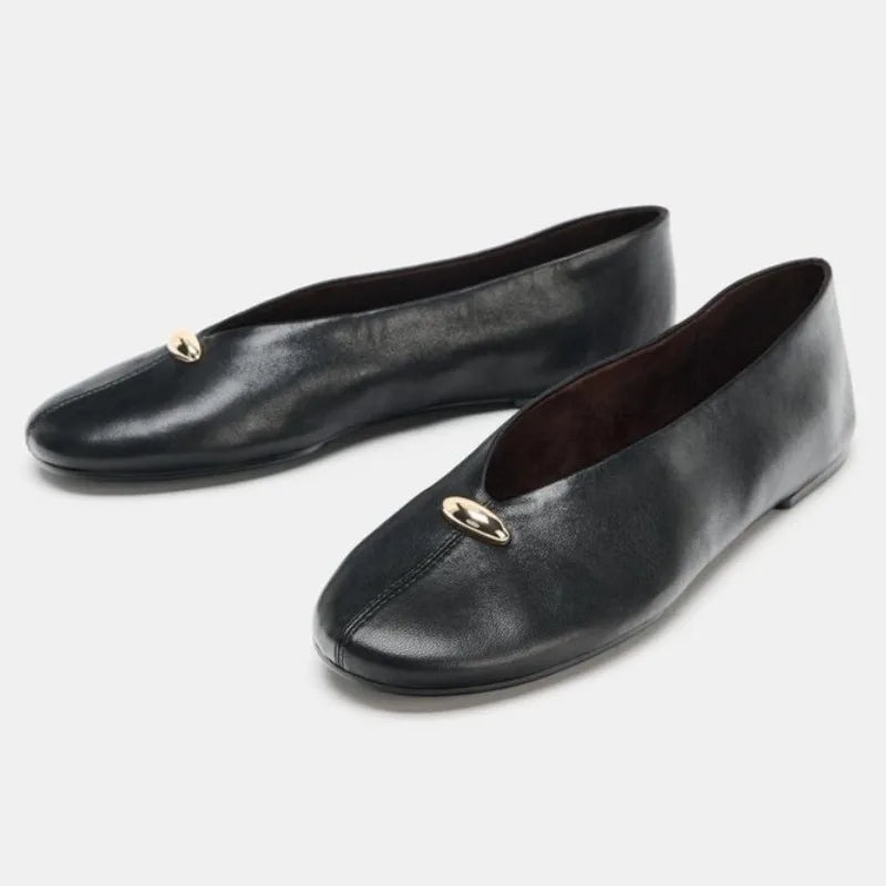 Delara Leather Flats
